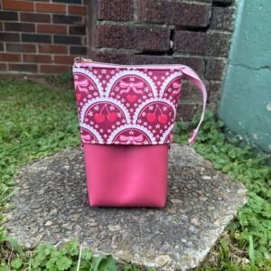 Bows and Cherry Croquette Pencil Pouch